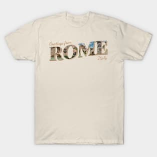 Greetings from Rome in Italy vintage style retro souvenir T-Shirt